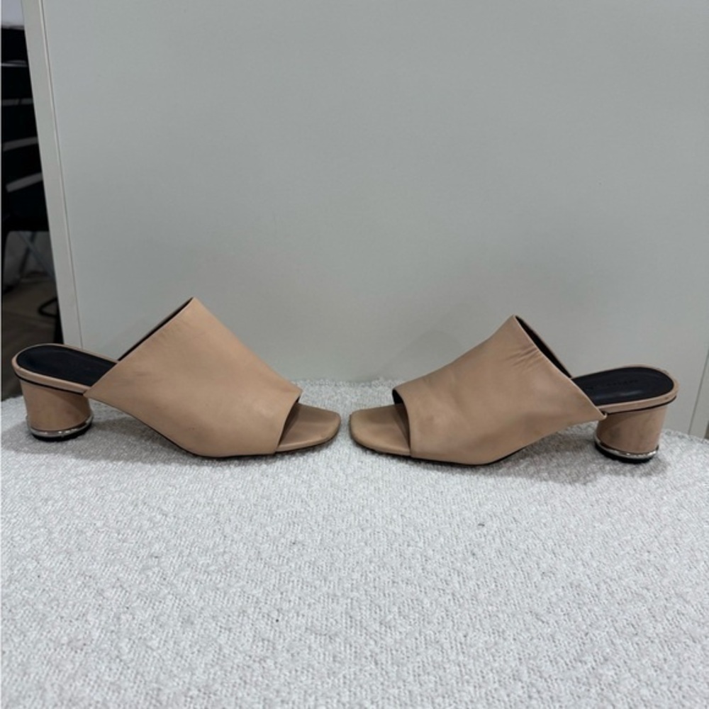 Rebecca Minkoff Tan Block Mule Heels